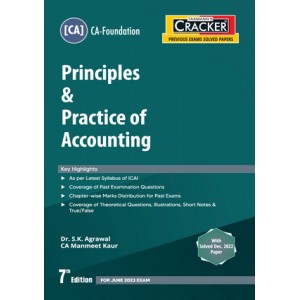 Taxmann's Cracker on Principles & Practice of Accounting for CA Foundation June 2023 Exam [New Syllabus] by Dr. S. K. Agrawal, CA. Manmeet Kaur